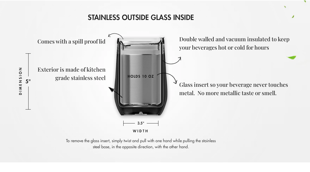 VG Wine and Champagne Chiller with 2 glasses