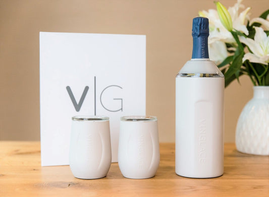 VG Wine and Champagne Chiller with 2 glasses
